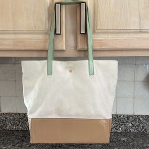 Por la Victoire Soft colors leather tote